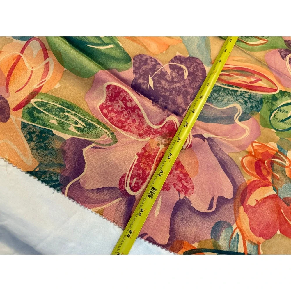 Vintage‎ Flowers abstract 80s look style Fabric 26